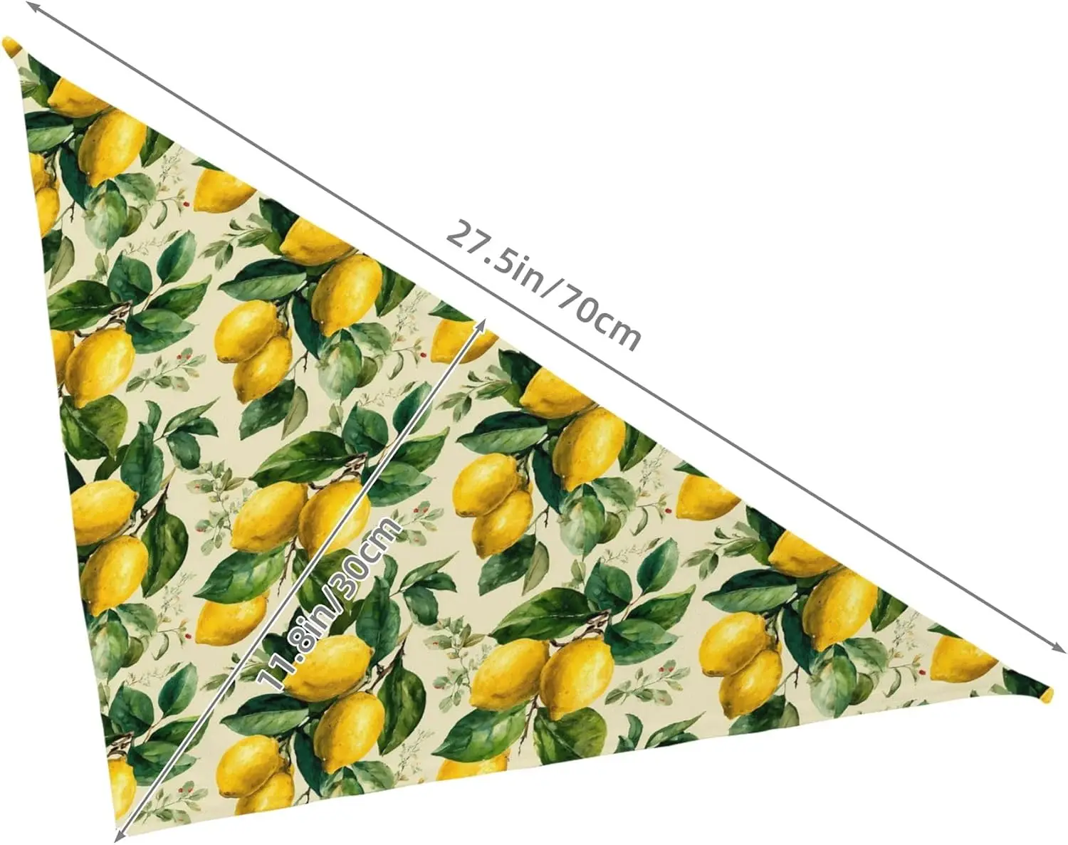 Yellow Lemon Leaves for Dog Bandanas Adjustable Dog Scarf for Boy and Girl Pet Bandana Triangle 1PCS Pet Scarf view 5