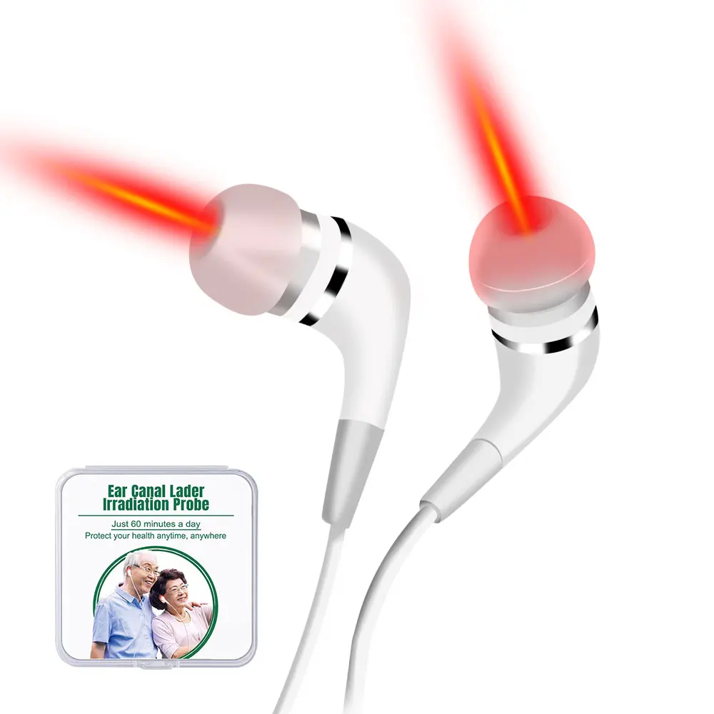 

Otitis Media Ear Canal Irradiator Tinnitus Ear Laser Earplugs for Anti-Inflammation Dizziness 650nm LLLT Tool USB Interface