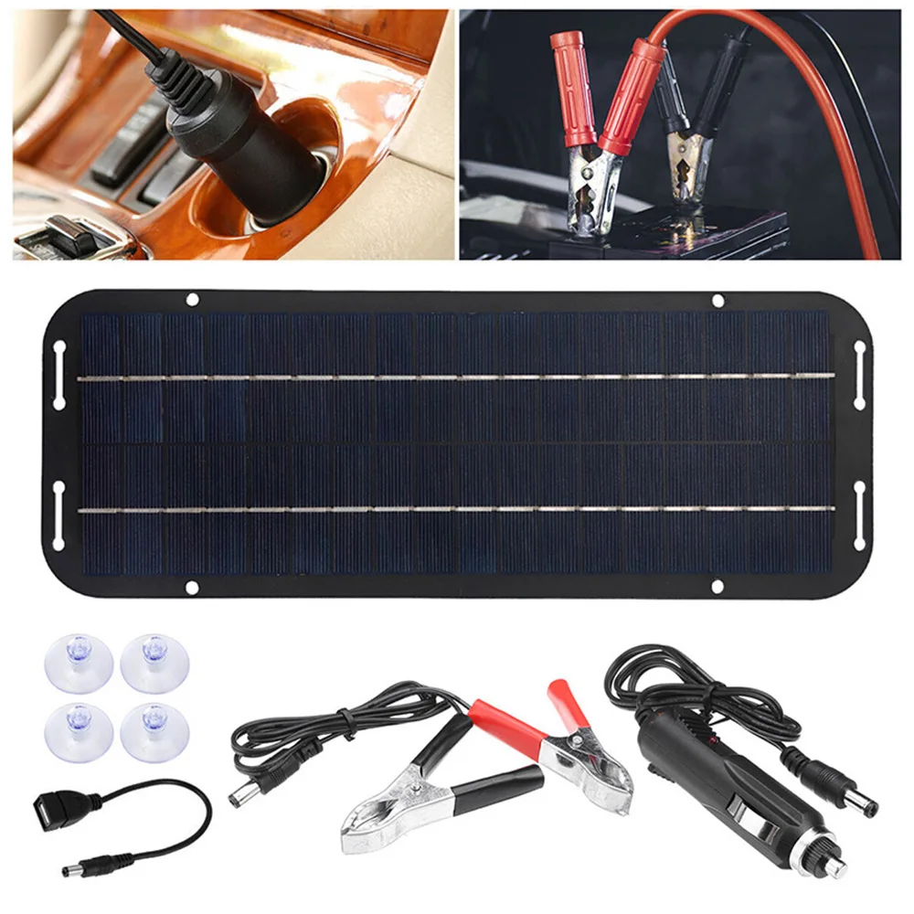 5V-12V Polycrystalline Silicon Solar Panel Kit Outdoor Waterproof Phone Solar Charger Kit With Car Charger