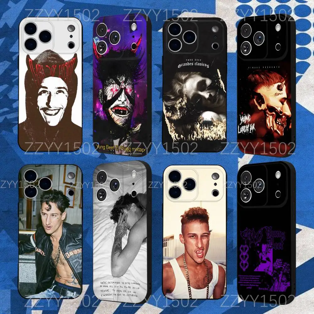 

Rapper Y-Yung BeefS Phone Case For iPhone 17,16,15,14,13,12,Pro,Max,Plus,E,SE4,Air,Mini Black Funda Shell
