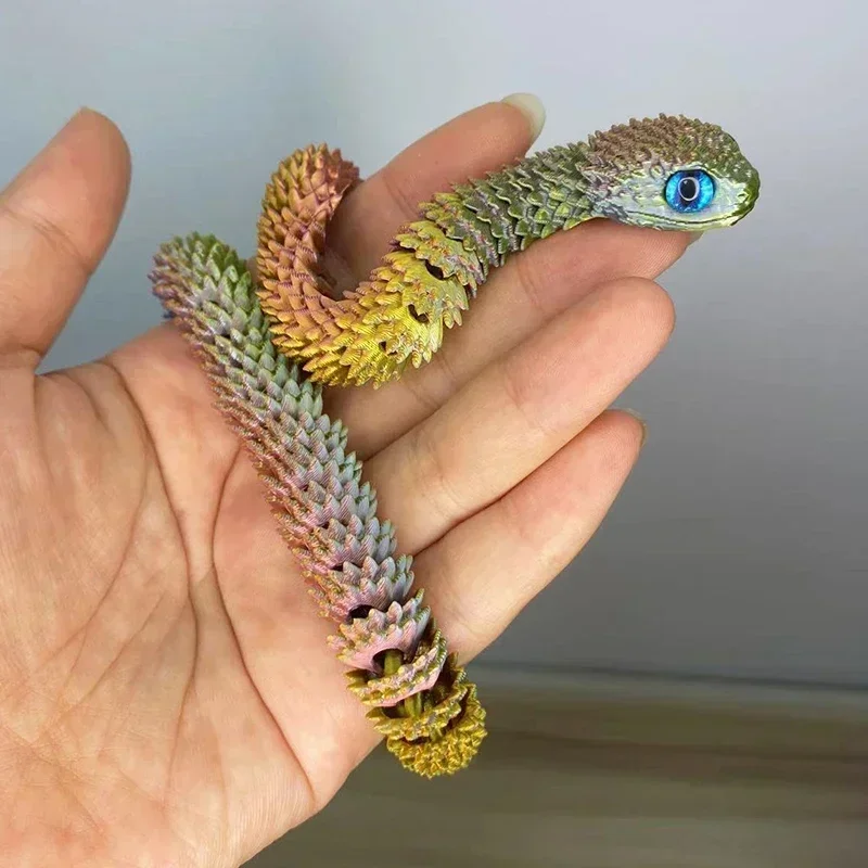 3D Printed Articulated Bush Snake Ball Python Snake