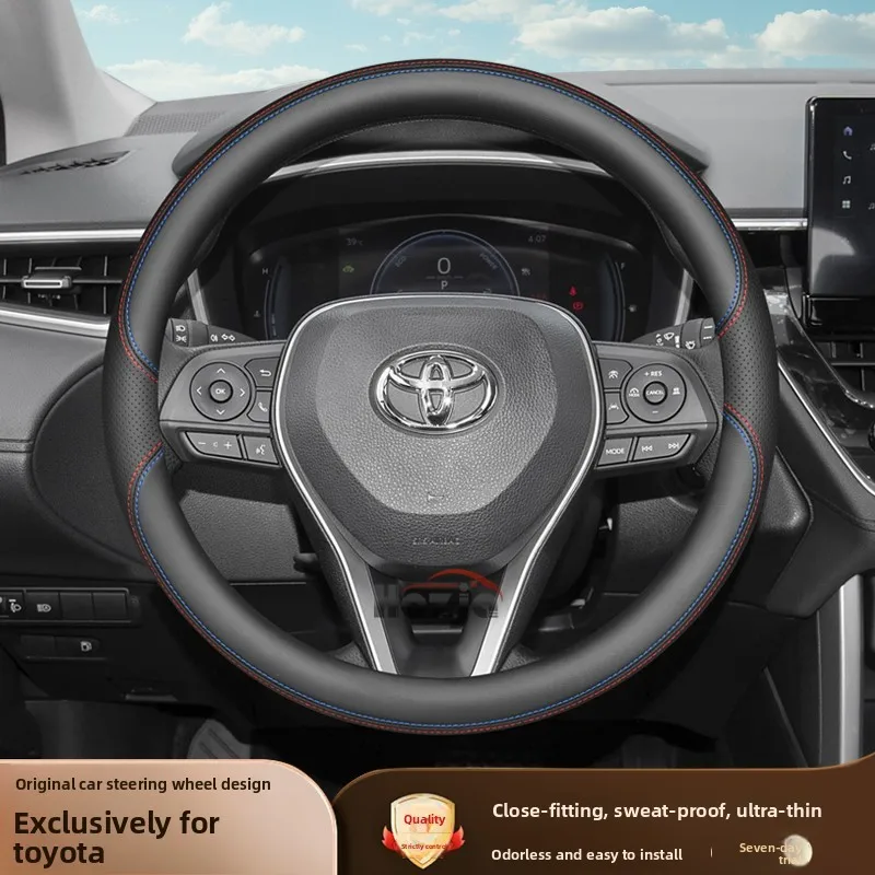 

Кожаный чехол на руль автомобиля для Toyota Corolla, Yaris, C-HR, RAV4, Aygo, Raize, Camry, Crown, Prius, Highlander, Auris и другие аксессуары