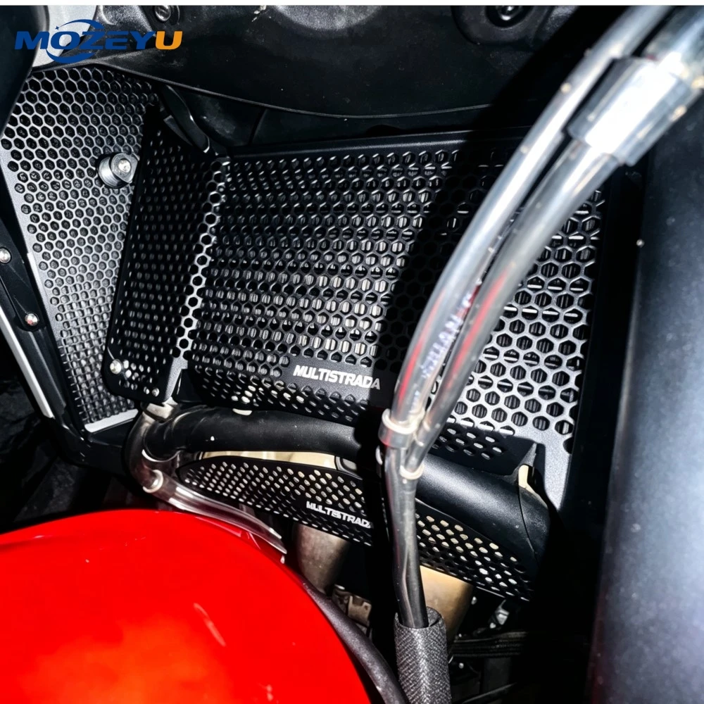 Motorcycle Radiator Guard Grille Oil Cooler Engine Cylinder Head Protection For Ducati Multistrada V4/S/Pikes Peak/S Sport/Rally