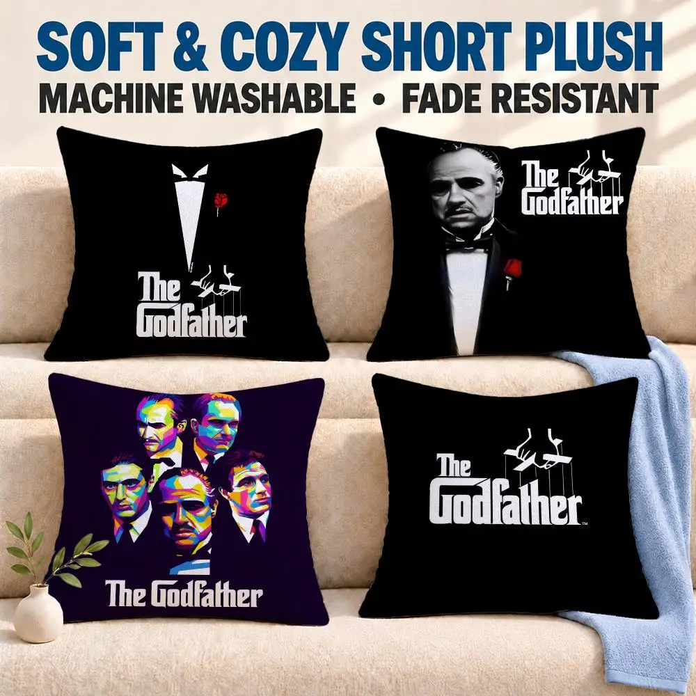 movie The Godfather Cushion Cover Soft Washable Pillowcase Cushion Cover for Sofa Bed Car Travel Office Home Decor
