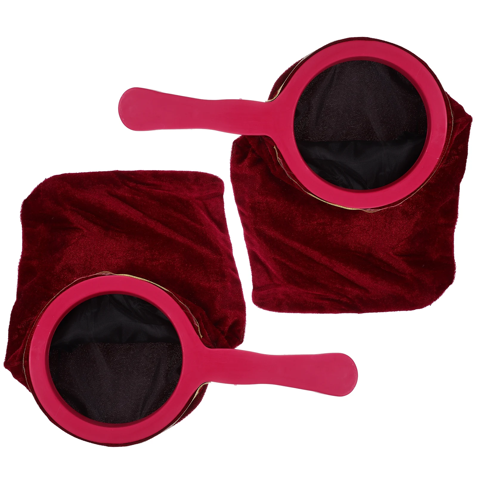 

2pcs Trick Bag Plastic Velvet Disappear Appear Stage Props Party Festival Twisting Handle Zipper Magician Toy