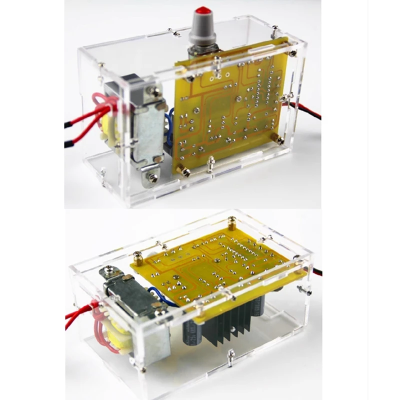 Fuente de alimentación regulada por voltaje ajustable LM317, Kit DIY, fuente de alimentación estabilizada de 220V CA, enchufe europeo de laboratorio