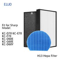 For Sharp Air Purifier KC-D61 KC-D60 Hepa Filter FZ-D60HFE Deodorizing filter FZ-D60DFE FZ-G60DFE Humidifying filter FZ-A60MFE