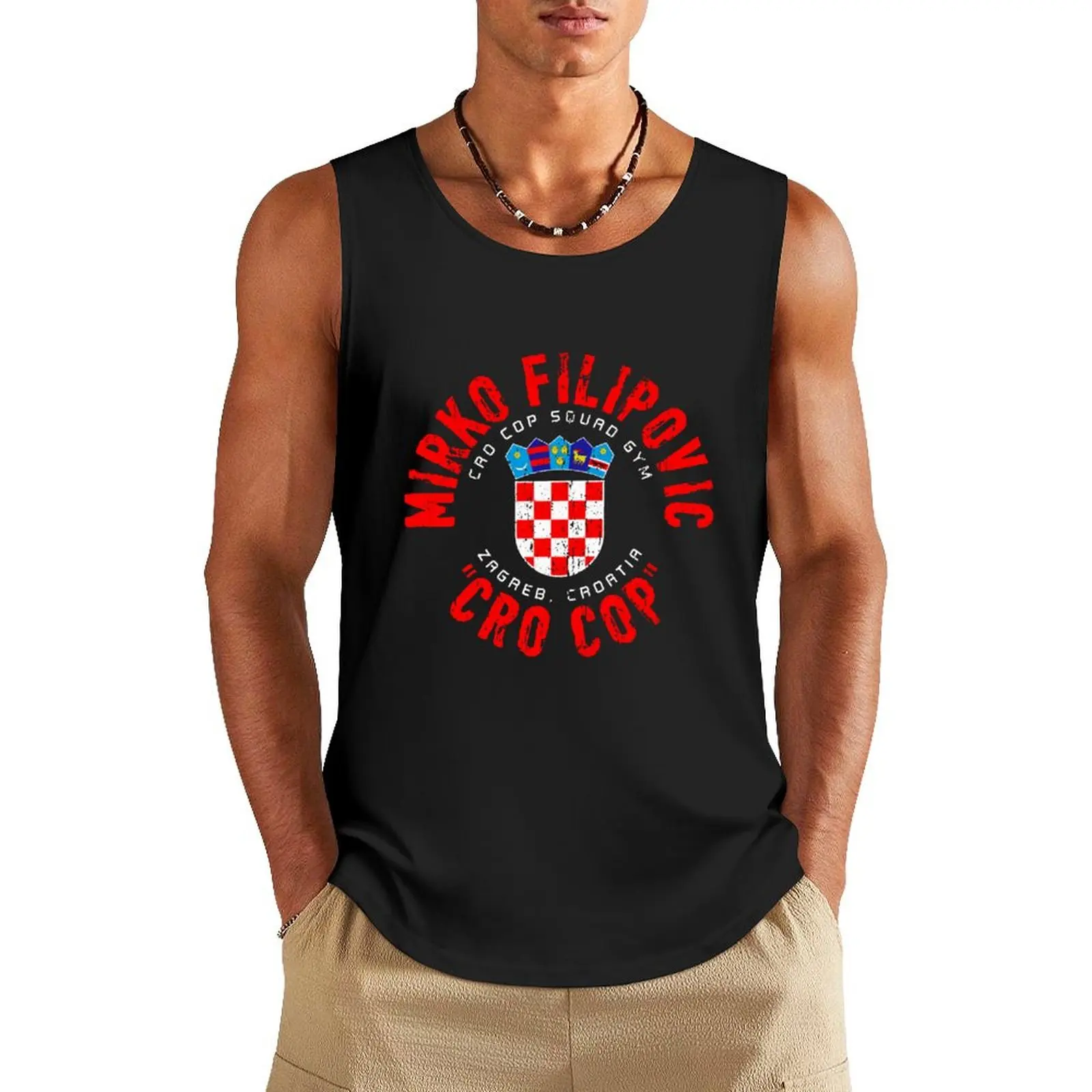 Mirko cro cop filipovic Tank Top training weight vest gym clothes men sleeveless shirt man Gym t-shirt man