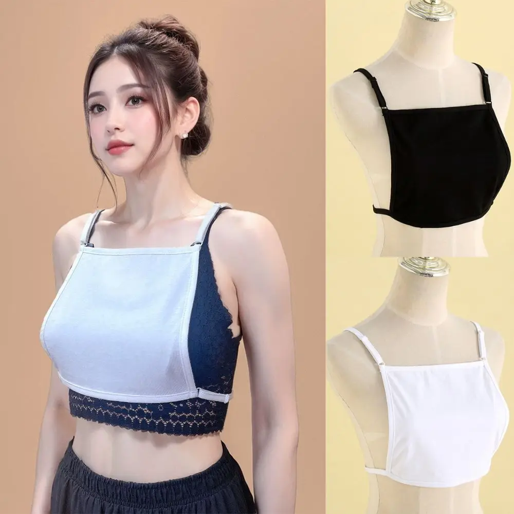 

Cotton Cleavage Cover Up Lady Camisole Elastic Band Easy Clip-On Camisole Bras Insert Wrapped Chest Protection Covering Tube Top