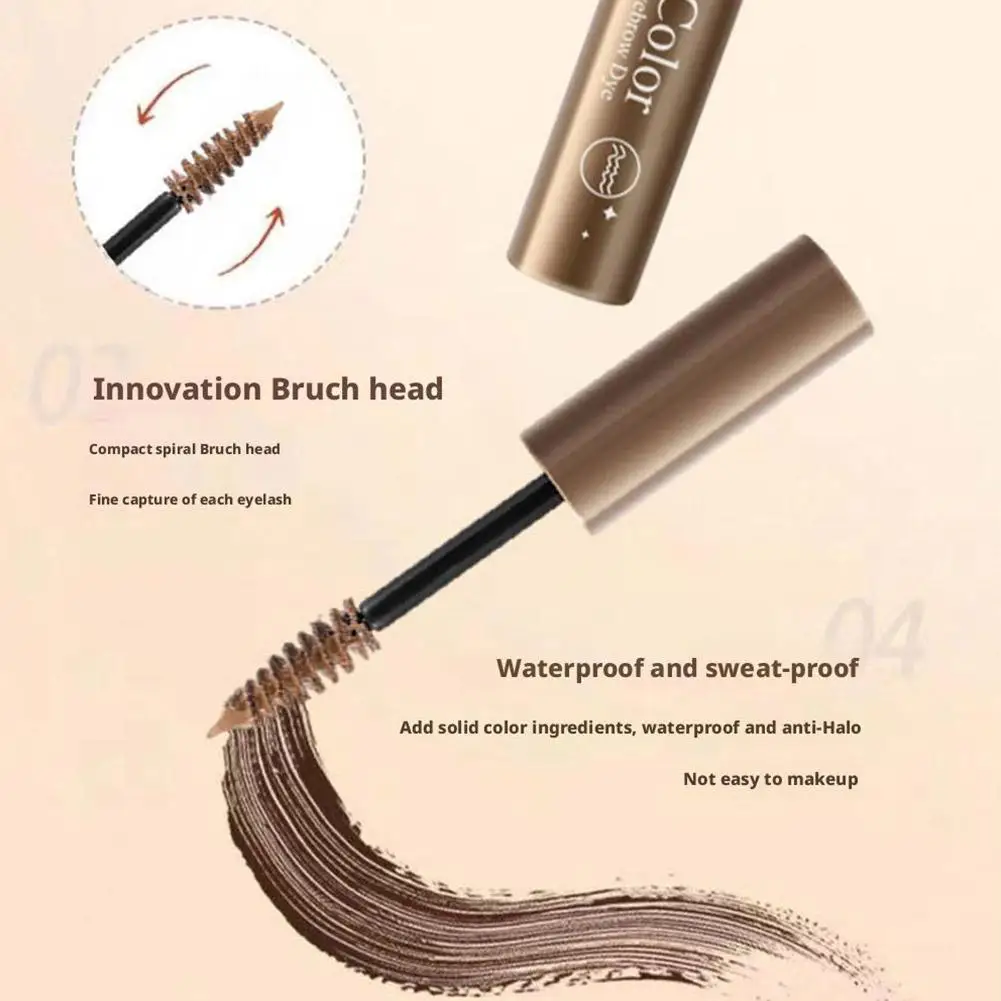 3 colori di lunga durata impermeabile mascara per sopracciglia crema per sopracciglia ombretto trucco bellezza strumenti comstic con pennello colorante gel per sopracciglia