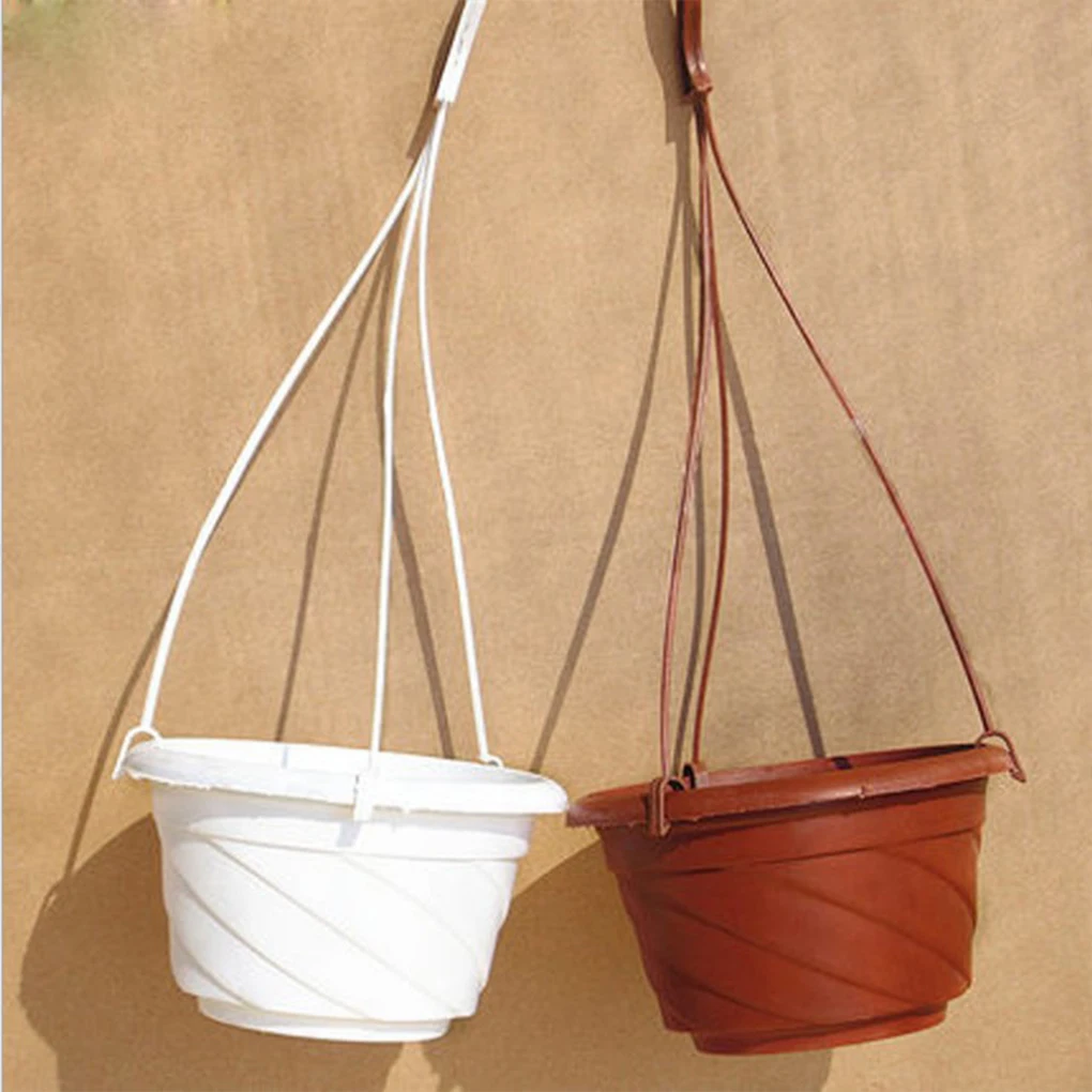 5x Not Easy To Deformation Hanging Flower Plant Basket Firm And Durable Plant Pot Widely Application Red set