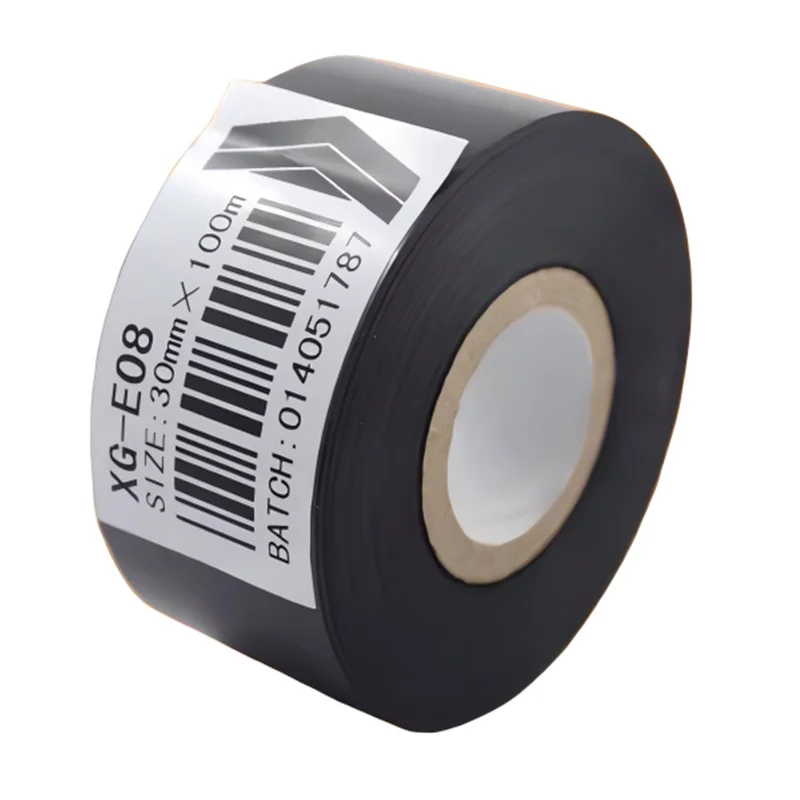 

XG-E08 Black Thermal Transfer Ribbon, 25/30/35mm Coding Ribbon for Date Batch Printing