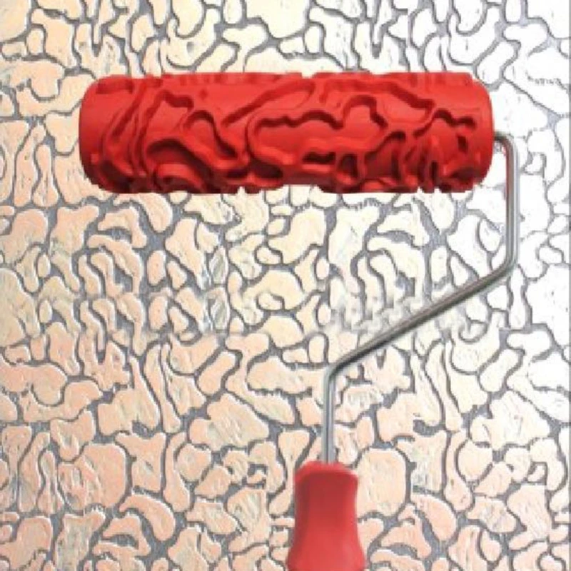 Practical Decorative Paint Roller 7''Pattern Embossed Texture Painting Tool Wall Rubber Artistic Pattern Home Dropship