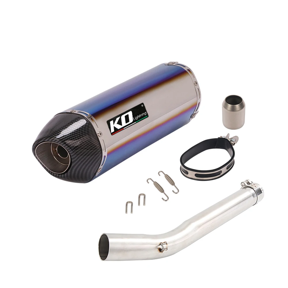 51MM Motorcycle Full Exhaust System Middle Link Pipe Escape Moto Muffler DB Killer Slip On For Suzuki GSXR 1000 2005-2006