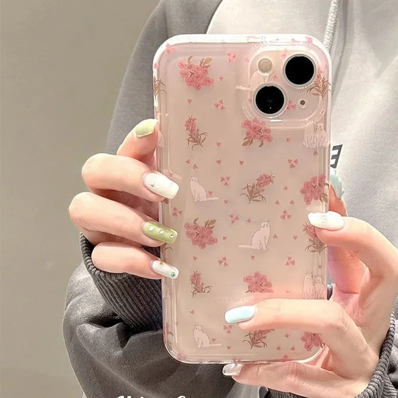 J92 Fall Prevention Cushion สำหรับ IPhone 11 12 13 14 Pro Max 6 6S 7 8 Plus X XR XS สูงสุด12 Mini Case DIY Soft TPU Cover