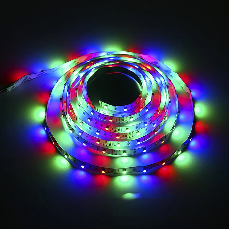 Luz 2835USB con tira de luz RGB, pegamento por goteo, tira de lámpara para correr impermeable, tira de alimentación móvil para ordenador de 8MM de ancho