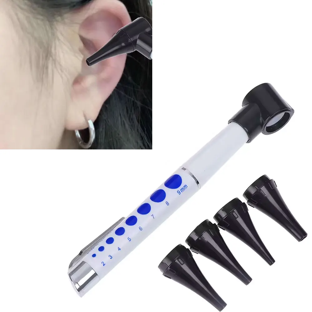 1x LED Ear Inspection Mirror Simple Mirror Pen Set Ear Inspection Magnifying Mirror Ear Hole Illumination Magnifying Pen Kit