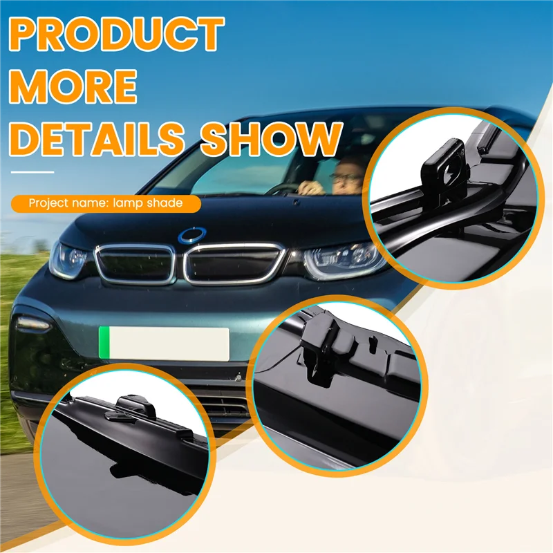 لسيارات BMW I3 2014-2020 كشافات قذيفة استبدال غطاء المصباح الأمامي شفاف غطاء مصباح عدسة عاكس الضوء اليسار