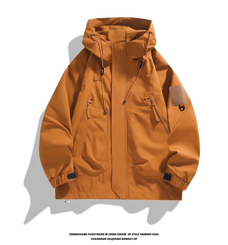 Herren Outdoor-Jacke im Bergstil, winddichte, wasserabweisende Wander-Freizeitjacke – Detail 13
