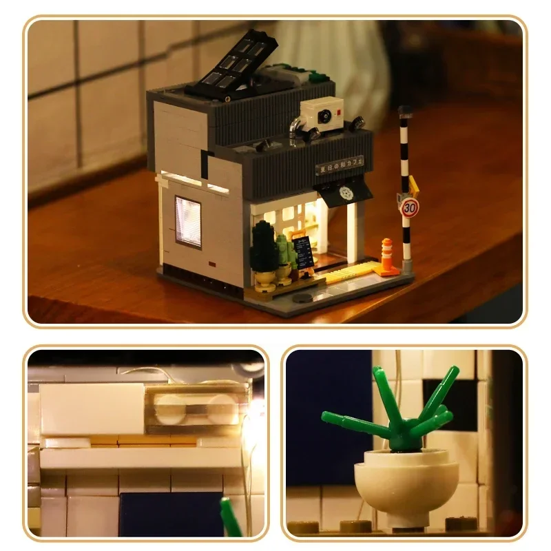 Japanisches Sommerrestaurant Café Bausteinmodell 1116PCS Kinder Street View Architektur Spielzeug Geschenk