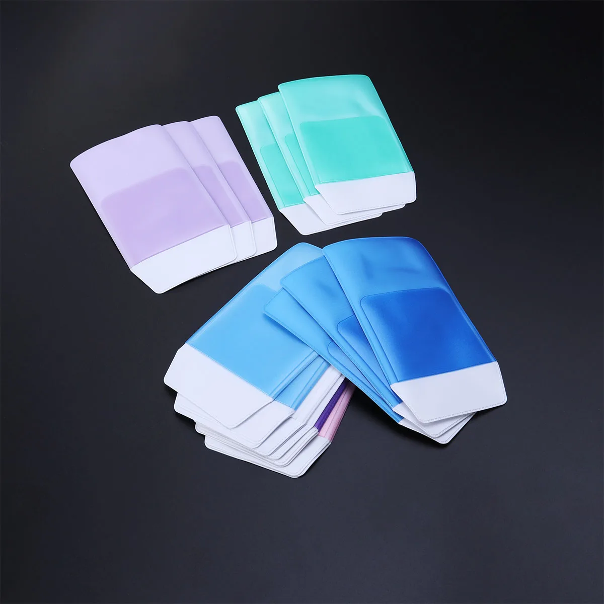 

12pcs Pvc Colorful Box Fall-Proof Pen Pouch Storage Bag For Office School Stationery Inserted Pen Pocket Space Saving Durable