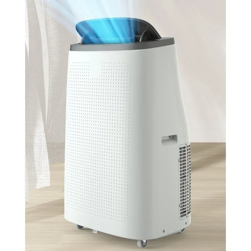 Portable Air Conditioner Built-in Dehumidifier, Fan, and Sleep Mode, Includes Remote Control, Reusable Filter, and Window Kits