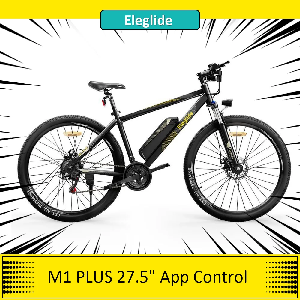 Eleglide M1 Plus App Version Electric Moped Bike 27.5 CST Tire 250W Motor 36V 12.5Ah Battery 25km/h Speed Adult Smart LCD EBike