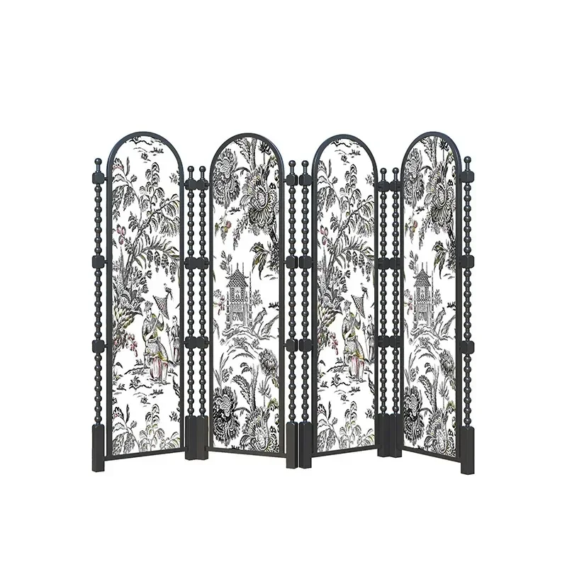 

French Retro Solid Wood Folding, Screen Partition, Living Room 2025 New Model, Balcony Bedroom Occlusion, Home Mobile Folding