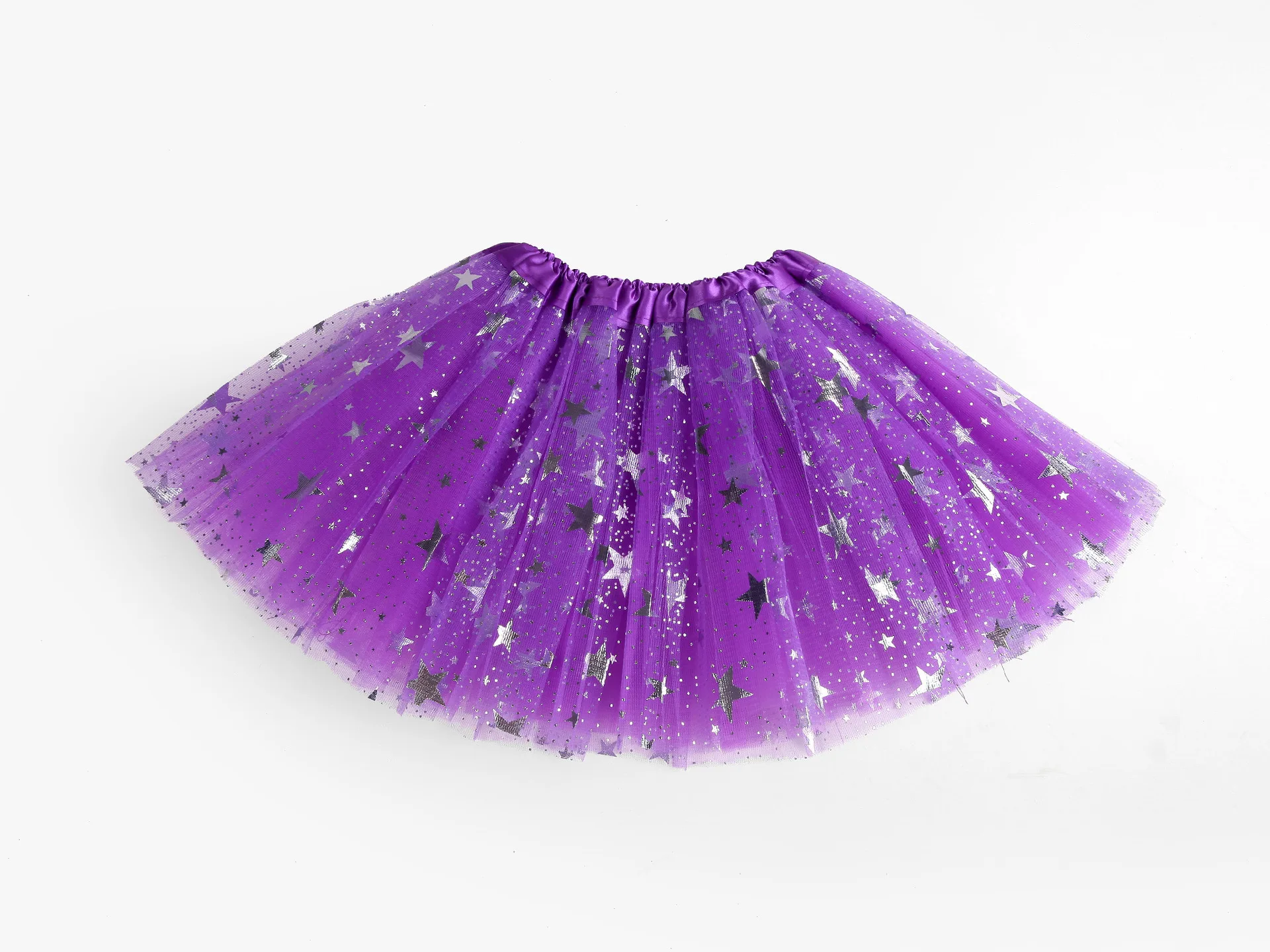 Neue Mode Kinder Mädchen Baby Tüll Stern Pailletten Prinzessin Tutu Rock Outfits Kostüm Bouffant Rock Big Pentagramm Net Gaze Rock – Detail 3