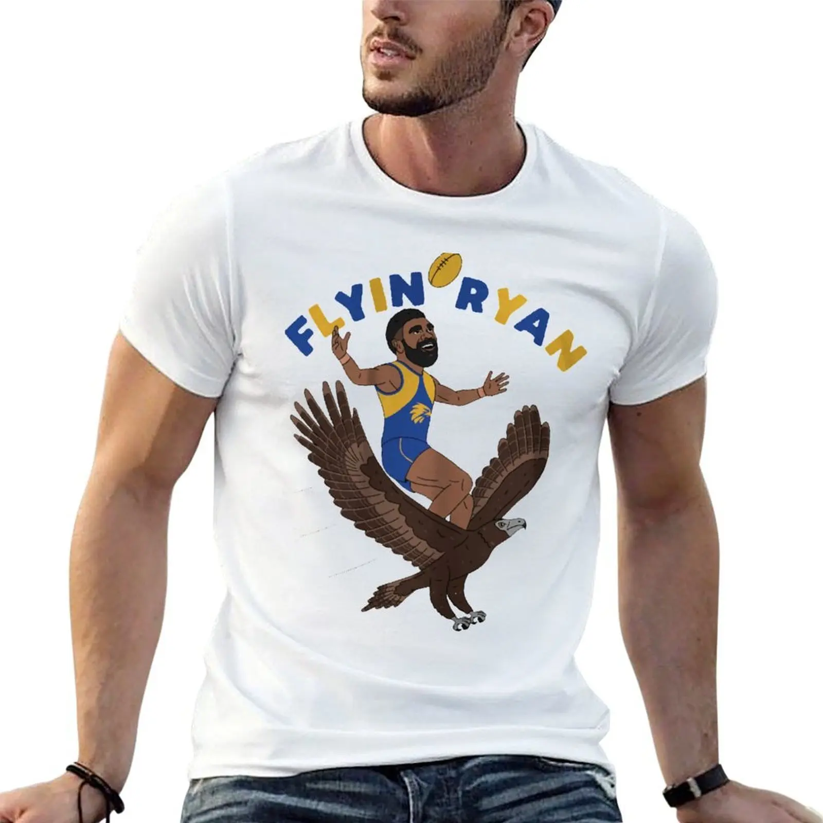 

West Coast Eagles Flyin' Ryan T-Shirt t shirts for man slim fit t shirts with prints T-Shirt