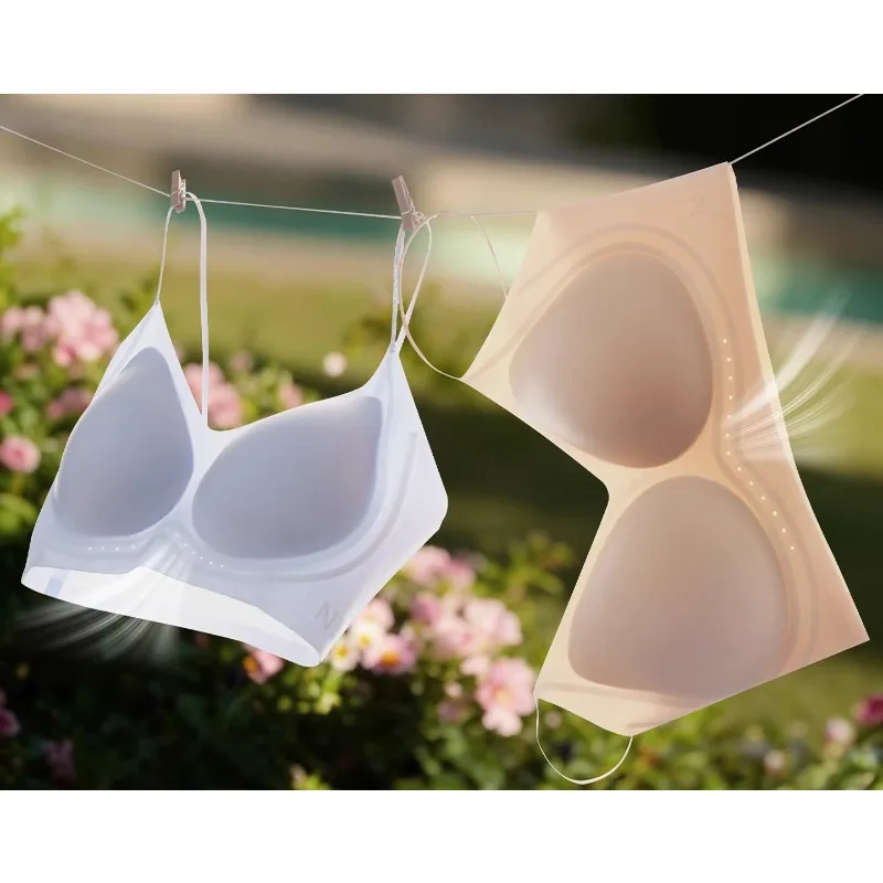 KUCLUT Foundation,thin Shoulder Straps,underwear,women's Camellia Fragrance,ultra-thin Small Breasts Gathered,seamless Cool Bra