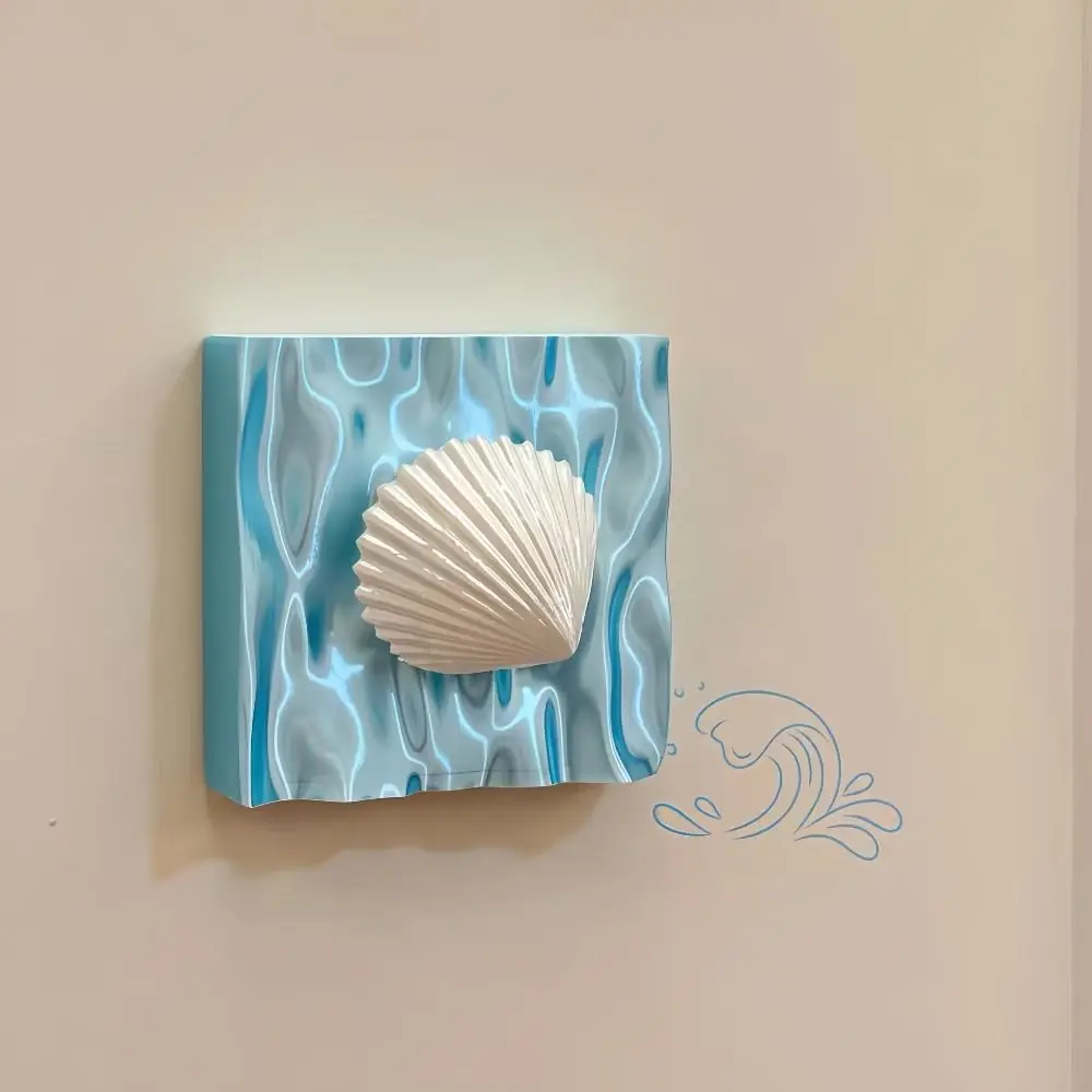 3D Printed Light Switch Protector Blue Water Ripple Three-Dimensional Shape Light Switch Cover High Appearance Level
