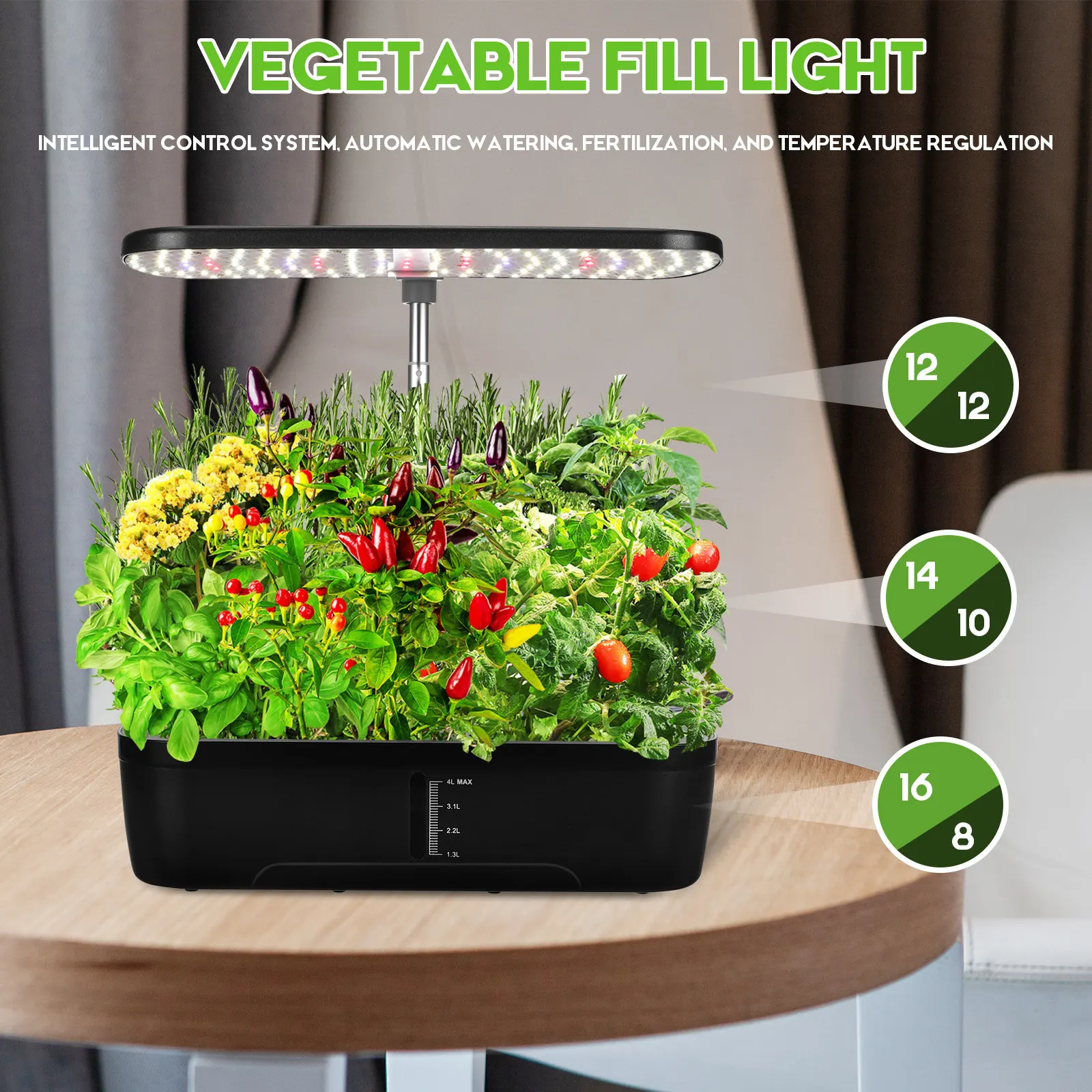 

1Set Intelligent Hydroponic Planting Machine Smart Indoor Gardening System Multi-Porous Hydroponics Growing Kit Automatic