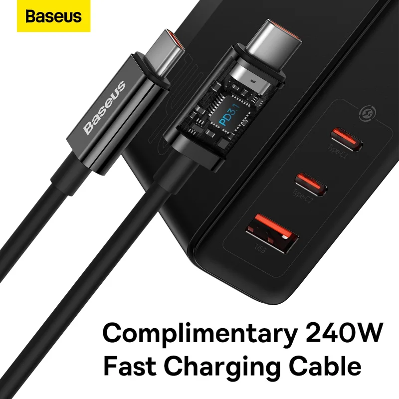 Baseus 140W GaN Charger USB Type C PD 3.1 Fast Charge For iPhone Xiaomi Tablet Macbook Quick Charge 4.0 3.0 USB Phone Charger