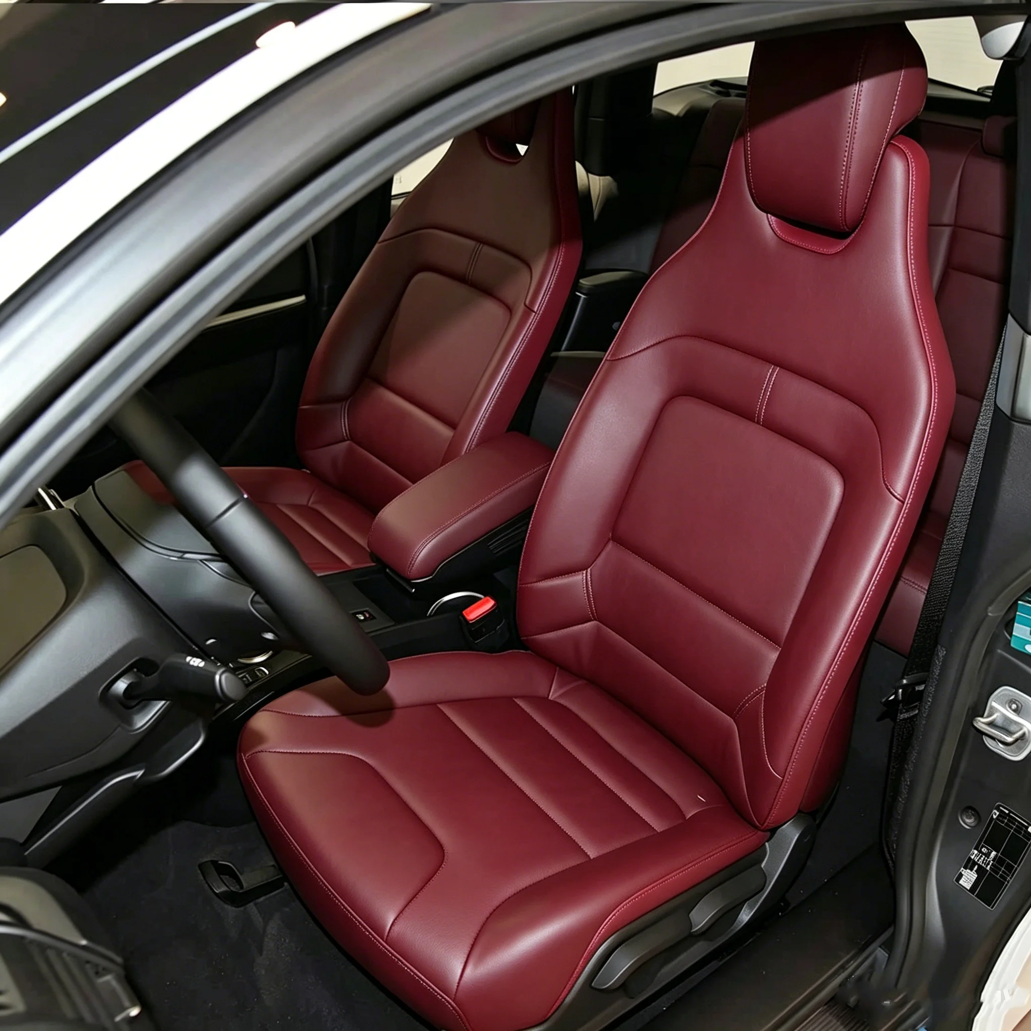 Maßgefertigter Autositzbezug für die vordere Reihe mit 2 Sitzen für BMW i3 2013 2014 2015 2016 2017 2018 2019 2020 2021 2022 PU-Leder Sitzkissen