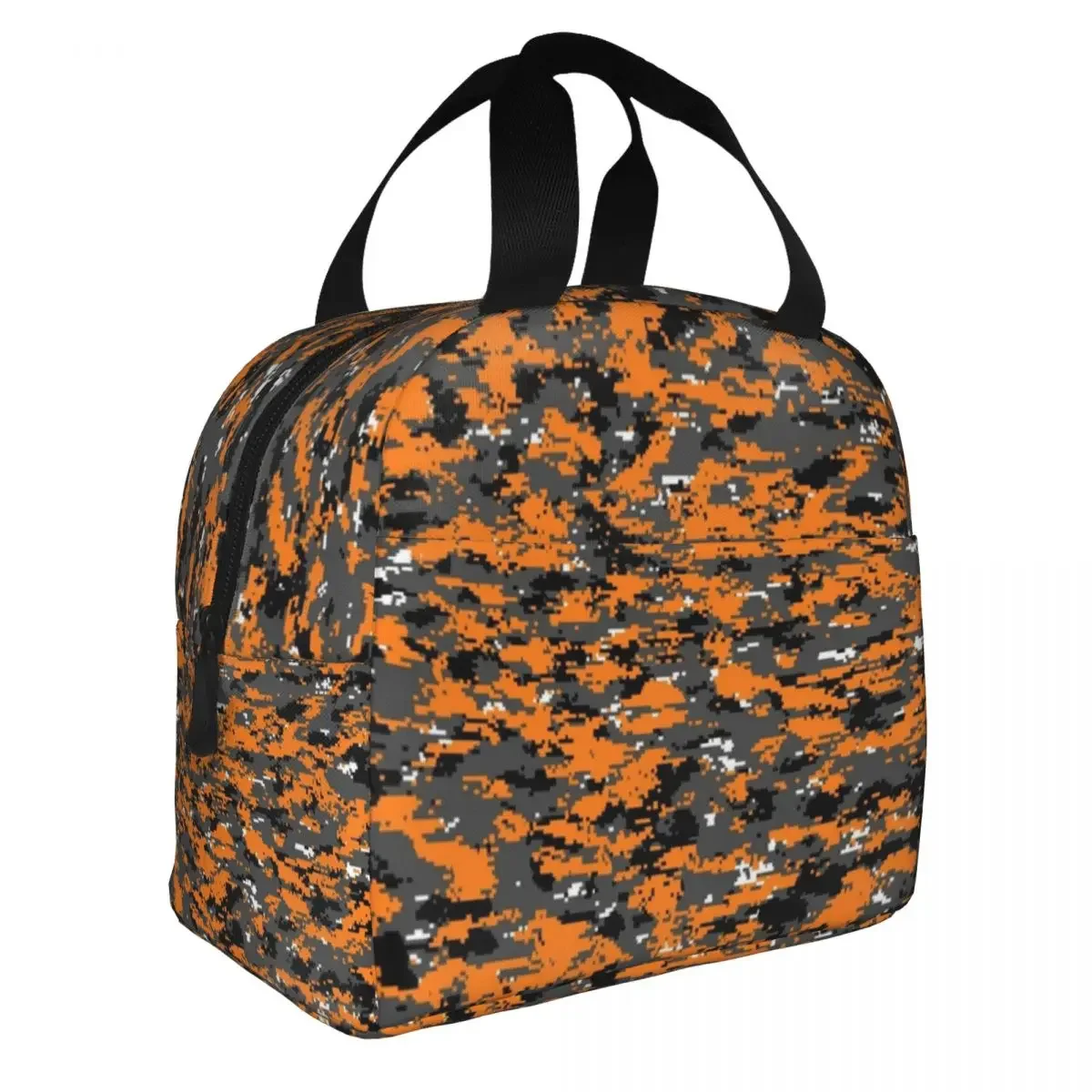 Hunter Orange Camouflage Insulated Lunch Bags borsa termica contenitore per pasti Camo Large Tote Lunch Box Girl Boy Work Travel