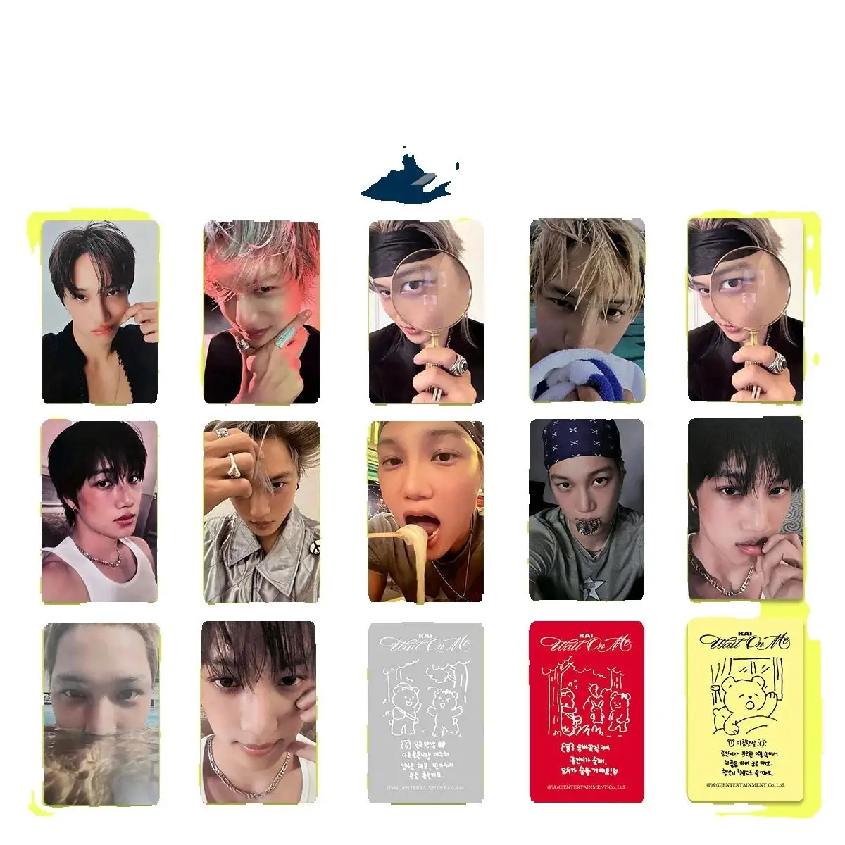 

KPOP XO KAI SOLO Альбом Фотокарточки WAIT ON ME Альбом Селфи-карта 3-дюймовая фотокарта Ким Чон в коллекции фанатов