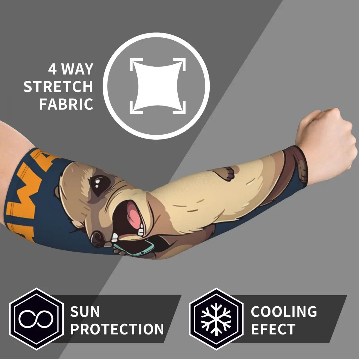 روك هايراكس أواوا على الهاتف جرذ الأرض داسي أكمام أذرع تبريد الرجال النساء الشمس الأشعة فوق البنفسجية حماية الوشم التستر الرياضة التبريد ركوب الدراجات #3