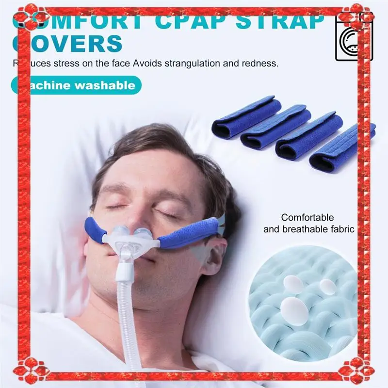 

24-Hour Delivery Nasal Pillow Mask CPAP Headgear Strap Kit CPAP Strap Covers And Hose Hanger Blue & White Plastic For Resmed Air