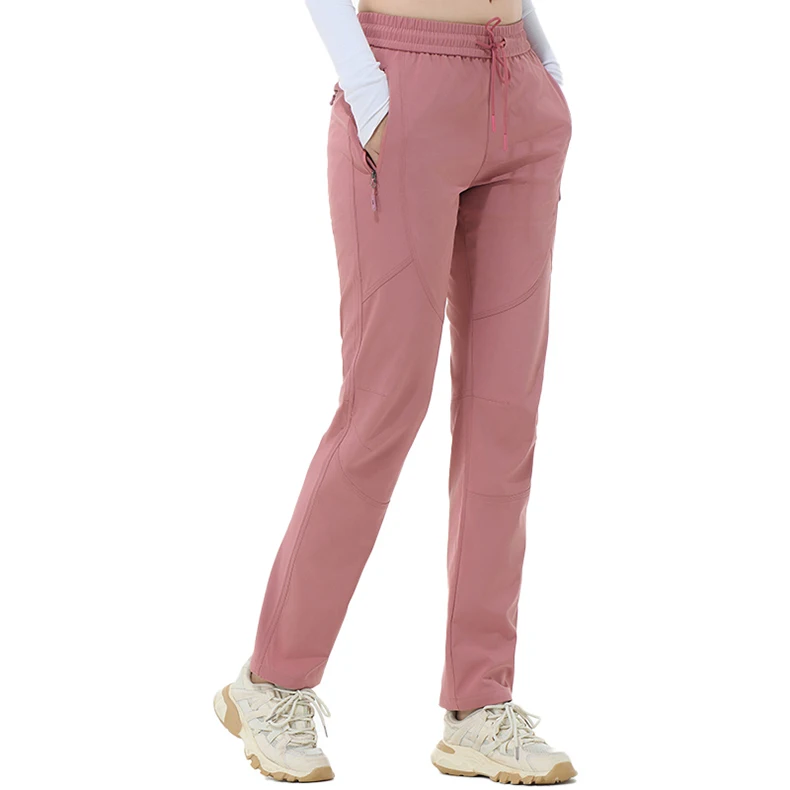 LNGXO Winter-Wanderhose für Damen, Wasserdichte Warme Fleecehose für Camping, Klettern, Trekking, Skifahren, Outdoor-Sport, Softshell-Hose – Detail 12