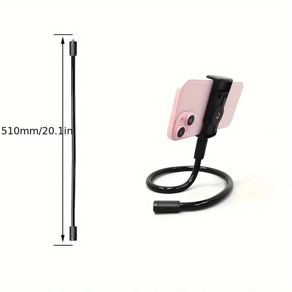 1pc, Bendable Adjustable Hose Cell Phone Live Stands, Desktop Universal Bundle Wrap Support Holder Clip Accessories