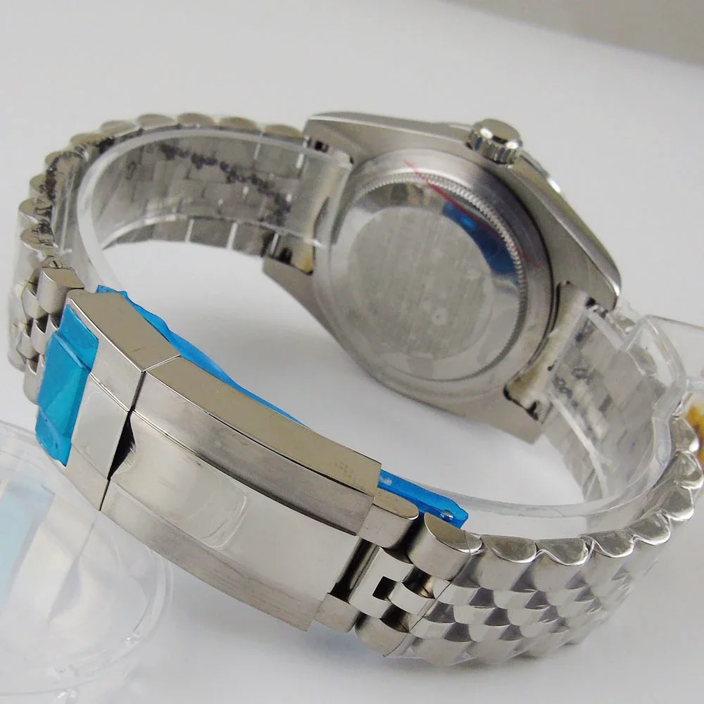 Bliger nh35a Uhrwerk 36mm 39mm Herren uhr arabische Zahlen 2023 neue geriffelte Lünette schwarz himmelblau grün Zifferblatt Saphirglas uhr
