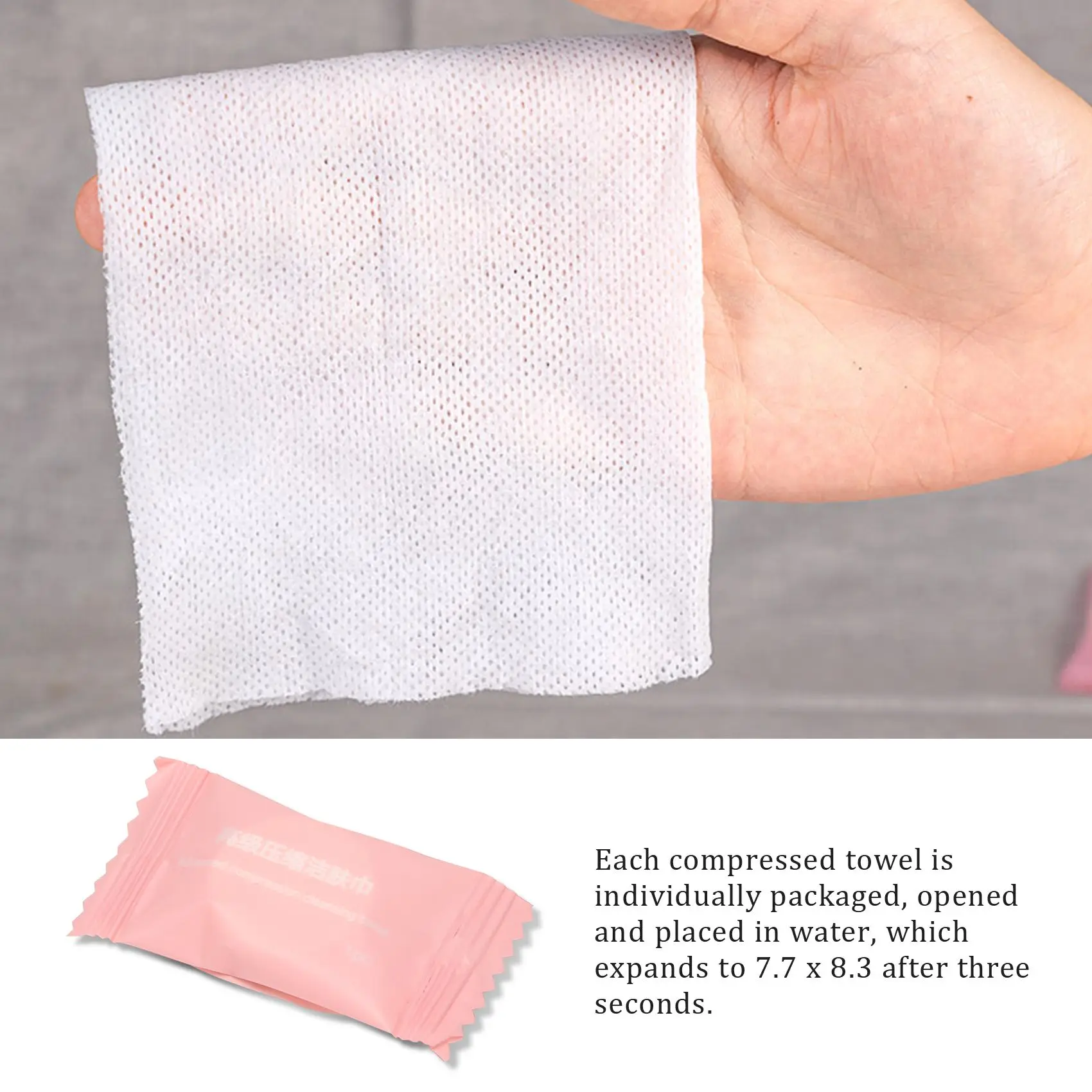 RALCA-100 Pcs Compressed Towels Portable Disposable Compressed Cotton Coin Tissue Towel For Travel, Camping, Hiking