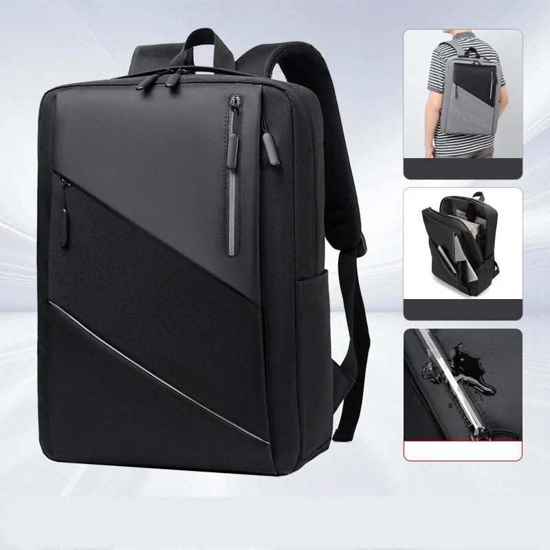 Male Business Backpack with USB Charging Travel Trip Work Laptop Rucksack Outdoor Camping Hiking Shoulder Bag Weekend Schoolbag