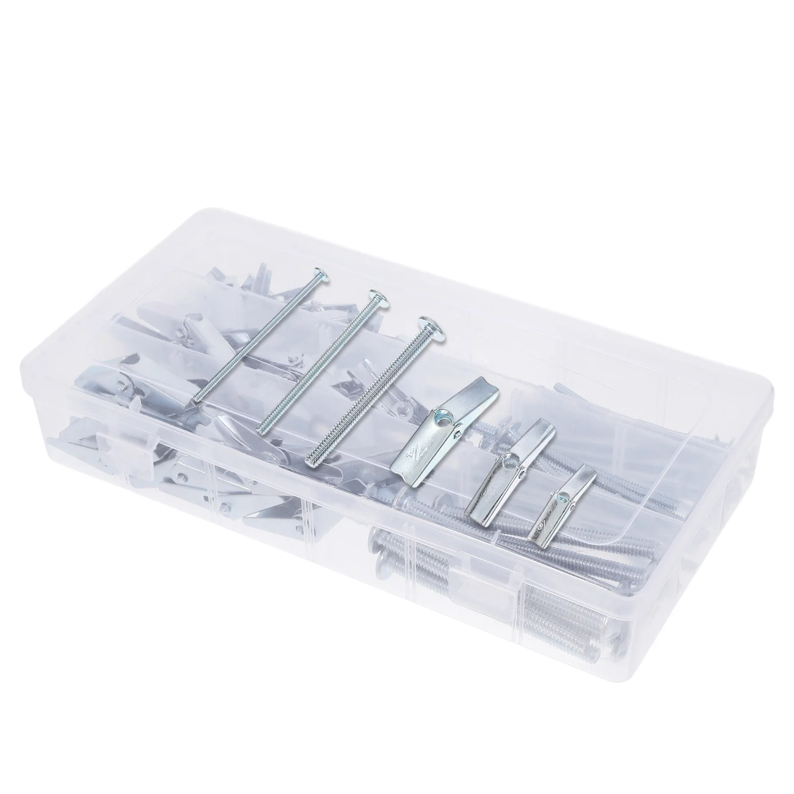 

48pcs Hollow Wall Anchors Kit Heavy Duty Drywall Toggle Bolts Carbon Steel Anchors Set For Hollow Bricks Tools