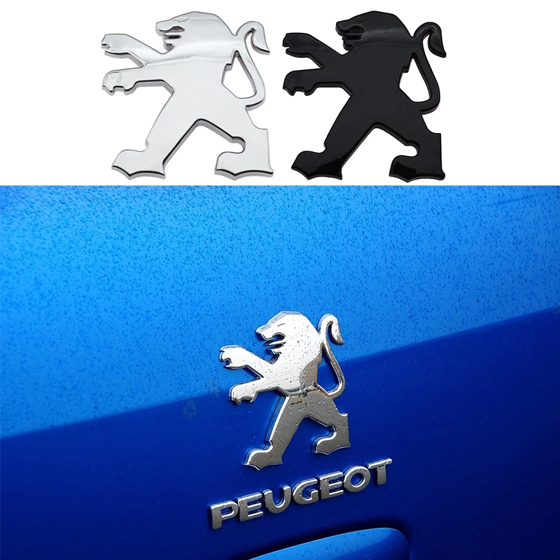 

1 шт. старая 3D-эмблема Peugeot из ABS-пластика для заднего бампера, наклейка на крышку багажника, аксессуары для стайлинга автомобиля