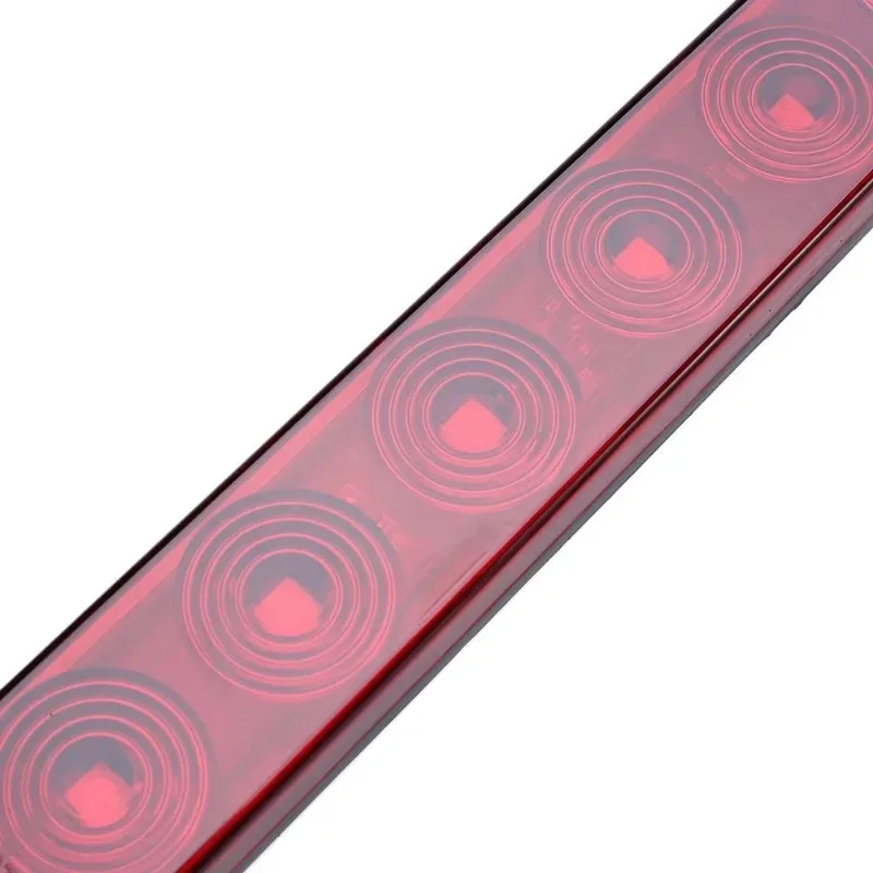 

2 шт. с тормозной стоп-парковой маркер высокой/низкой яркости 12 В янтарно-красный водонепроницаемый 16-дюймовый 11-светодиодный задний фонарь для грузовика и прицепа