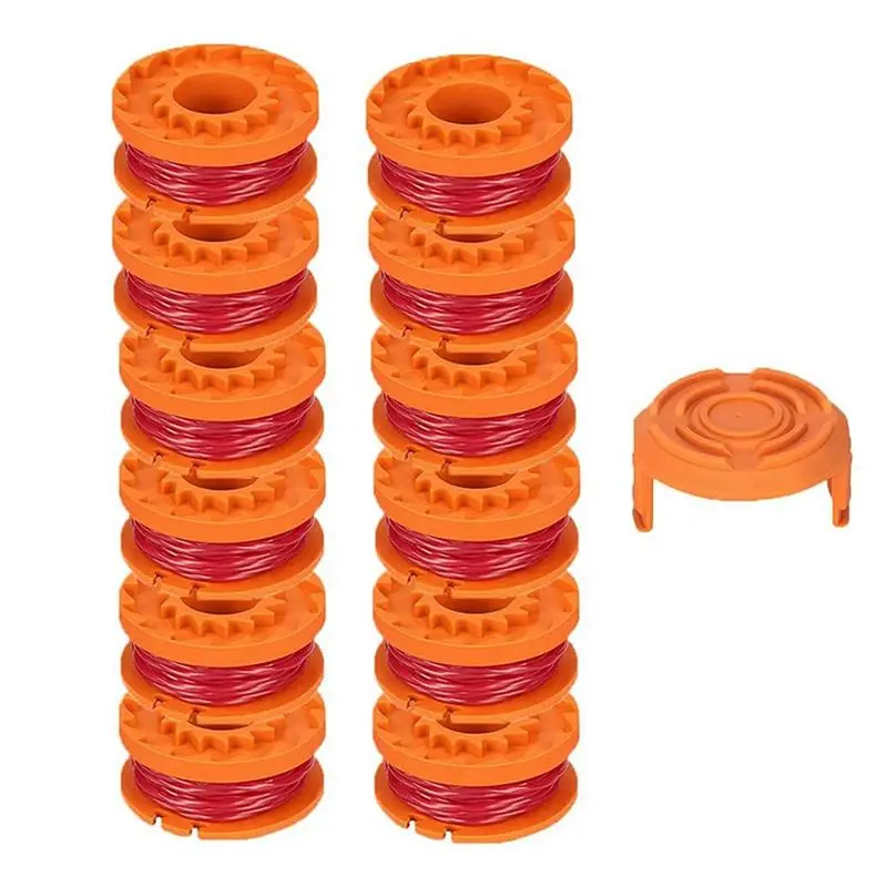 

ABKW-Line Spools, Edger Line Spools, Compatible With Worx Mowers, Lawn Mower Replacement Lines (12 Lines + 1 Cap)