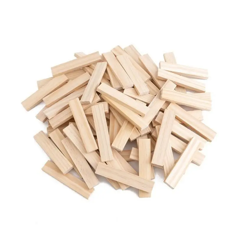 16Pcs Unfinished Square Dowel Rods Wood Strips For DIY Craft Woodworking Model Making Wall Home Decor Creative Projects