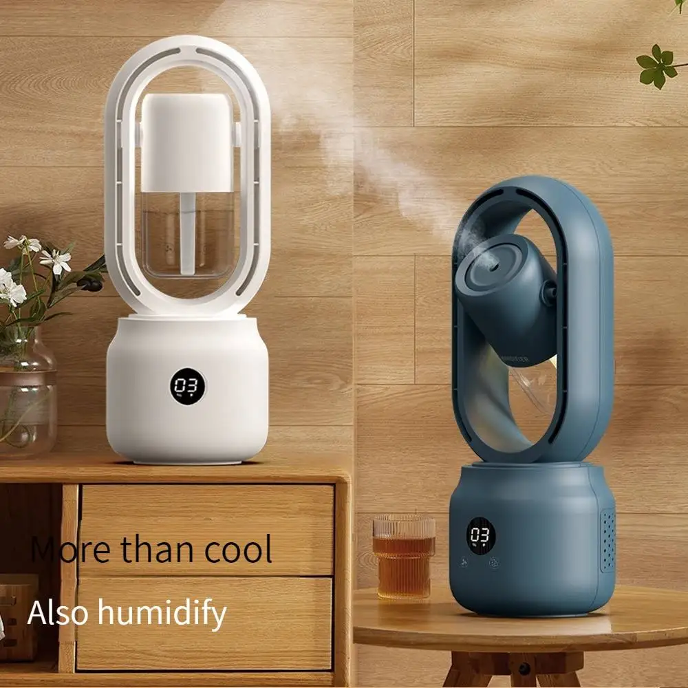 2 In 1 Humidifier and Fan 2023 New Products Portable Air Cooling Mini Air Conditioning Humidifying Standing Humidifier Fan